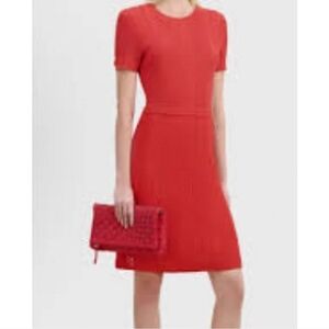 THE KOOPLES Short Red Openwork Knit Dress - Size 1(Small) $385 Retail